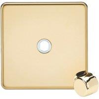 Knightsbridge Screwless 1-Gang Modular Dimmer Switch Polished Brass (180YA)