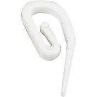 Plastic Curtain Hooks White 200 Pack (18155)