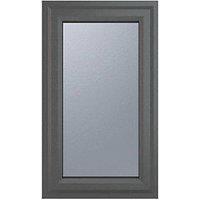 Crystal Right-Hand Opening Obscure Triple-Glazed Casement Anthracite on White uPVC Window 610mm x 1115mm (181JM)