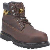 CAT Holton Size 10 Brown Water-Resistant Steel Toe Cap Safety Boots (181JV)