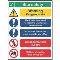 Essentials "Site Safety" Sign 400mm x 300mm (182HL)