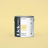 LickPro Max+ 2.5Ltr Yellow 01 Eggshell Emulsion Paint (182JX)