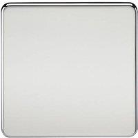 Knightsbridge 1-Gang Blanking Plate Polished Chrome (182TY)