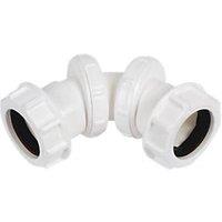 FloPlast WC14 Universal Compression Waste Adjustable Bend 90 32mm (18369)