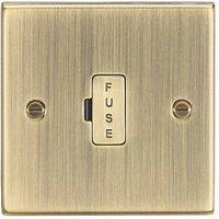 Knightsbridge 13A Unswitched Fused Spur Antique Brass (183TY)