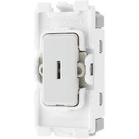British General Nexus 800 Grid 20A Grid SP Key Switch White (184PY)