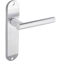 Smith & Locke Asker Fire Rated Latch Lever Door Handles Pair Satin Chrome (185JX)