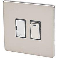 Varilight 13AX Switched Fused Spur with Neon Satin Chrome with Black Inserts (1863H)