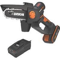 Worx WG325E 20V 1 x 2.0Ah Lithium PowerShare Brushless Cordless 12cm Pruning Chainsaw (186HA)