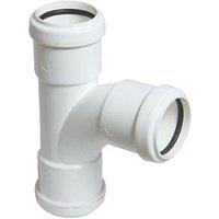 FloPlast Push-Fit Equal Tee White 92.5 (87.5) 40mm (18711)
