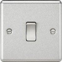 Knightsbridge 10AX 1-Gang Intermediate Switch Brushed Chrome (187VF)