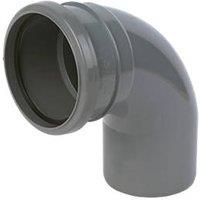 FloPlast Push-Fit 92.5 Single Socket Bend Grey 110mm (18833)