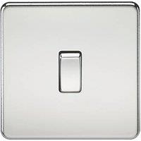 Knightsbridge 10AX 1-Gang 2-Way Light Switch Polished Chrome (188TY)