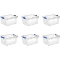 Essentials 15Ltr 283mm x 390mm x 200mm Transparent Storage Box 4 Pack (189XJ)
