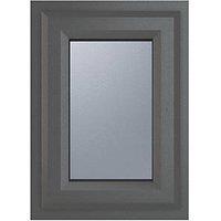 Crystal Top Opening Obscure Triple-Glazed Casement Anthracite on White uPVC Window 440mm x 610mm (191JM)