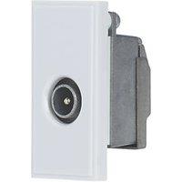 Contactum Media Modular Male Coaxial TV Socket White (191RP)