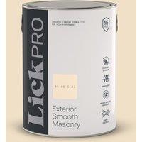 LickPro 5Ltr Smooth Cream BS 08 C 31 Masonry Paint (191TM)