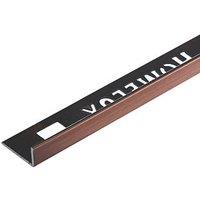 Homelux 9mm Straight Aluminium Tile Trim Copper 2.5m (192JE)