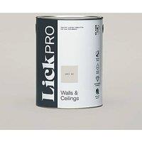 LickPro Max+ 2.5Ltr Grey 02 Matt Emulsion Paint (192JY)