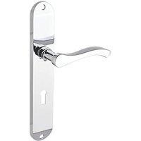 Smith & Locke Bigbury Fire Rated Lever Lock Door Handles Pair Polished Chrome (193HY)