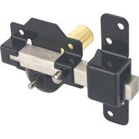 GateMate Black Single Long Throw Lock 70mm 154mm (193YV)