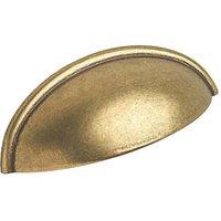 Elite Knobs & Handles Plain Cup Pull Antique Brass 80mm (194KK)