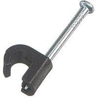 Vimark Black Round Coaxial Cable Clips 5-7mm 100 Pack (195VT)