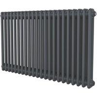 Azur 600mm x 1010mm 3297BTU Anthracite Horizontal 2 Column Radiator (195YR)