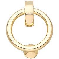 Hardware Solutions Door Knocker Ring Polished Brass 26mm x 178mm (196KK)