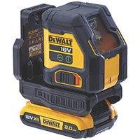 DeWalt DCLE34021D1-GB 18V 1 x 2Ah Li-Ion XR Green Self-Levelling Cross-Line Laser Level (198FM)