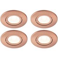 Spa Como Adjustable Fire Rated LED Downlights Copper 5W 500lm 4 Pack (198VJ)