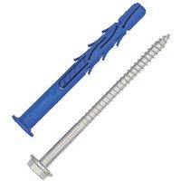 Rawlplug R-FF1A4 TX Frame Fixings with Hex Head Screws 10mm x 100mm 25 Pack (199PE)
