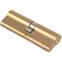Yale Fire Rated 1 Star Double Euro Cylinder Lock BS 45-50 (95mm) Polished Brass (20074)