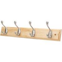 Essentials 4-Hook Rail Pine 458mm x 95mm (200TE)