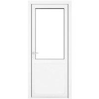 Crystal 1-Panel 1-Clear Light Right-Handed White uPVC Back Door 2090mm x 920mm (201JP)