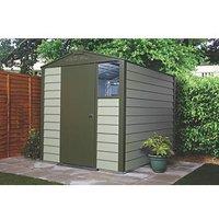 Trimetals Titan 660 6' x 6' (Nominal) Apex Metal Shed Olive/Moorland Green (201RY)