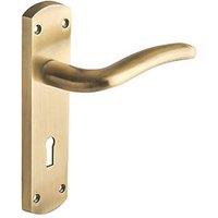 Designer Levers Goodrich Fire Rated Lever Lock Door Handle Pair Antique Brass (202KK)