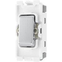 British General Nexus 20A Grid DP Control Switch Brushed Steel (202RF)