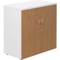 TC Group 1-Shelf Cupboard White/Nova Oak 800mm x 800mm (202TT)