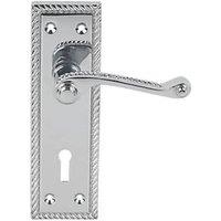 Smith & Locke Fire Rated Lock Door Handles Pair Polished Chrome (2037R)