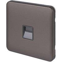 Schneider Electric Lisse Deco 1-Gang Slave Mocha Bronze with Black Inserts (203FF)