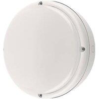 Philips Ledinaire Indoor & Outdoor Maintained Emergency Round LED Bulkhead With Microwave Sensor White 19W 1700lm (204RG)