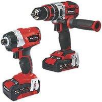 Einhell BL 18V 2 x 2.0 / 4.0Ah Li-Ion Power X-Change Brushless Cordless Twin Kit (204TJ)