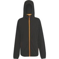 Regatta Navigate Hooded Zip Fleece Black/Orange Pop Large 41.5" Chest (204TW)
