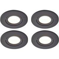 Spa Como Adjustable Fire Rated LED Downlights Black 5W 500lm 4 Pack (205VH)