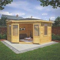Mercia Corner 12' 6" x 12' 6" (Nominal) Apex Timber Log Cabin (205YL)