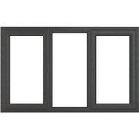 Crystal Left & Right-Hand Opening Clear Triple-Glazed Casement Anthracite on White uPVC Window 1770mm x 965mm (206JM)