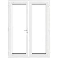 Crystal White Double-Glazed uPVC French Door Set 2055mm x 1590mm (206JP)