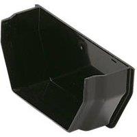FloPlast Square Internal Stop End Black 114mm (20722)