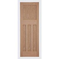 Unfinished Oak Wooden 4-Panel Internal Edwardian-Style Door 1981mm x 762mm (207FA)